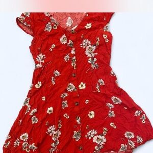 Aeropostale Red Floral Kids Dress